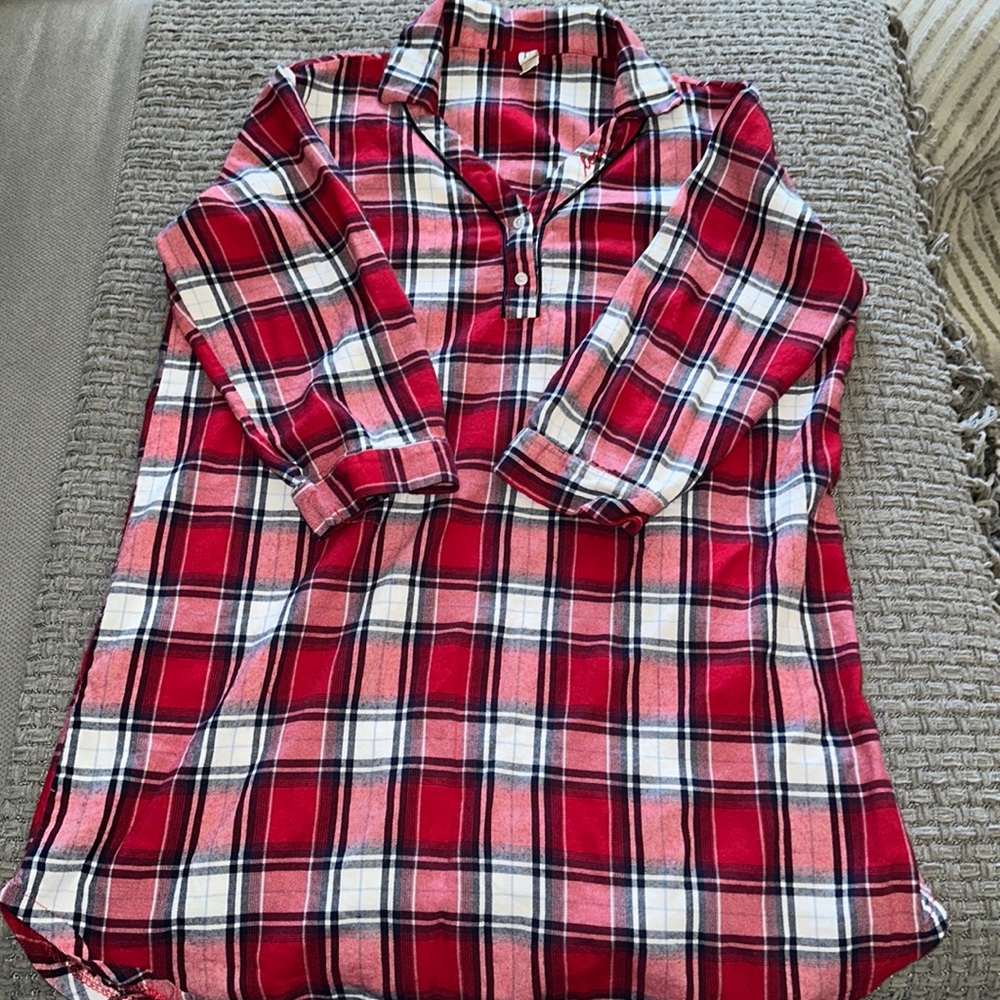 Plaid sleep shirt